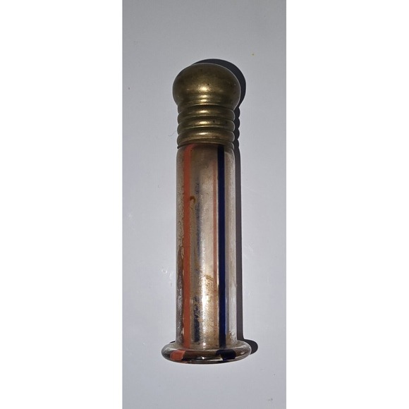 Other - ANTIQUE HAND BLOWN SCENT BOTTLE BLUE & RED STRIPED GLASS GERMAN